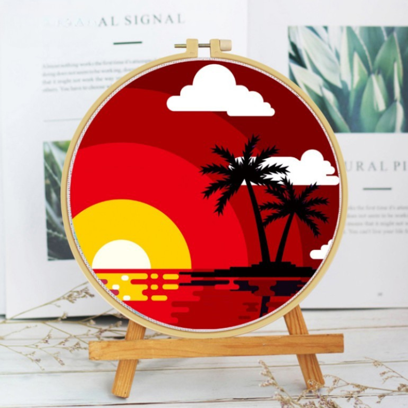 Punch Needle - Coucher de soleil