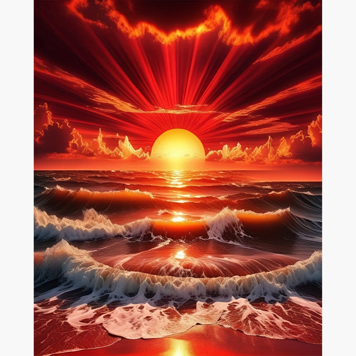 Broderie Diamant - Coucher de soleil