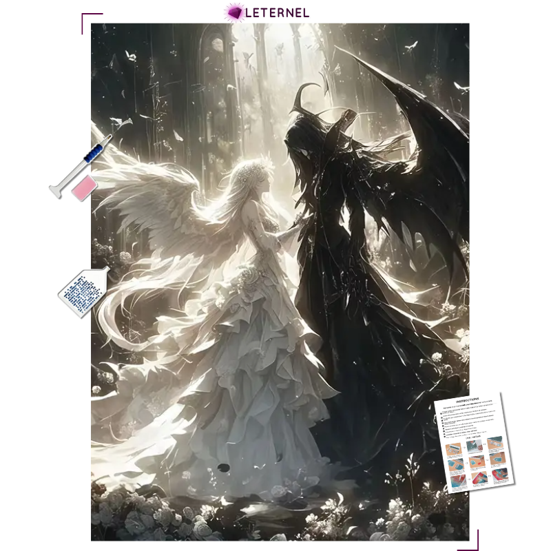 Broderie Diamant - Couple d&#39;anges