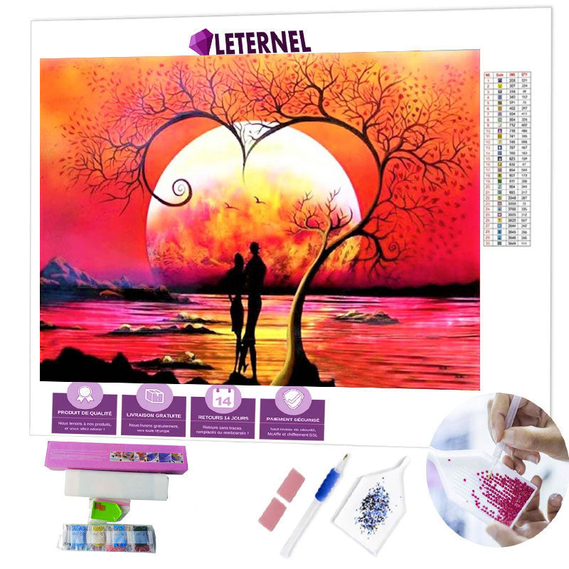 Broderie Diamant - Crépuscule romantique
