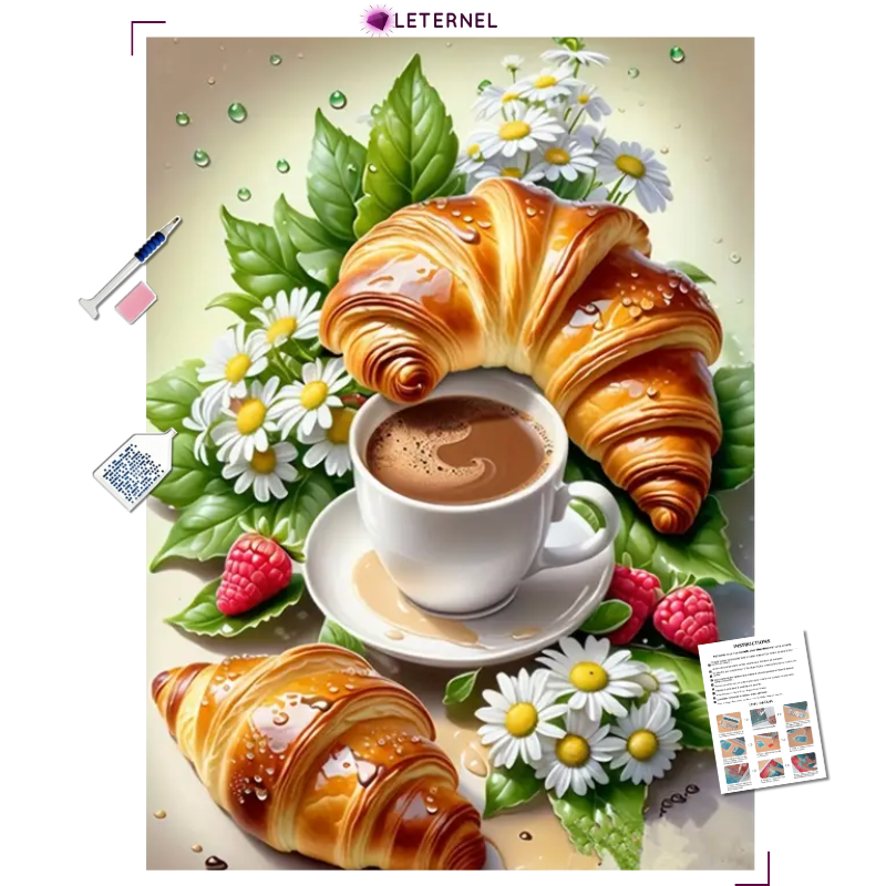 Broderie Diamant - Croissants