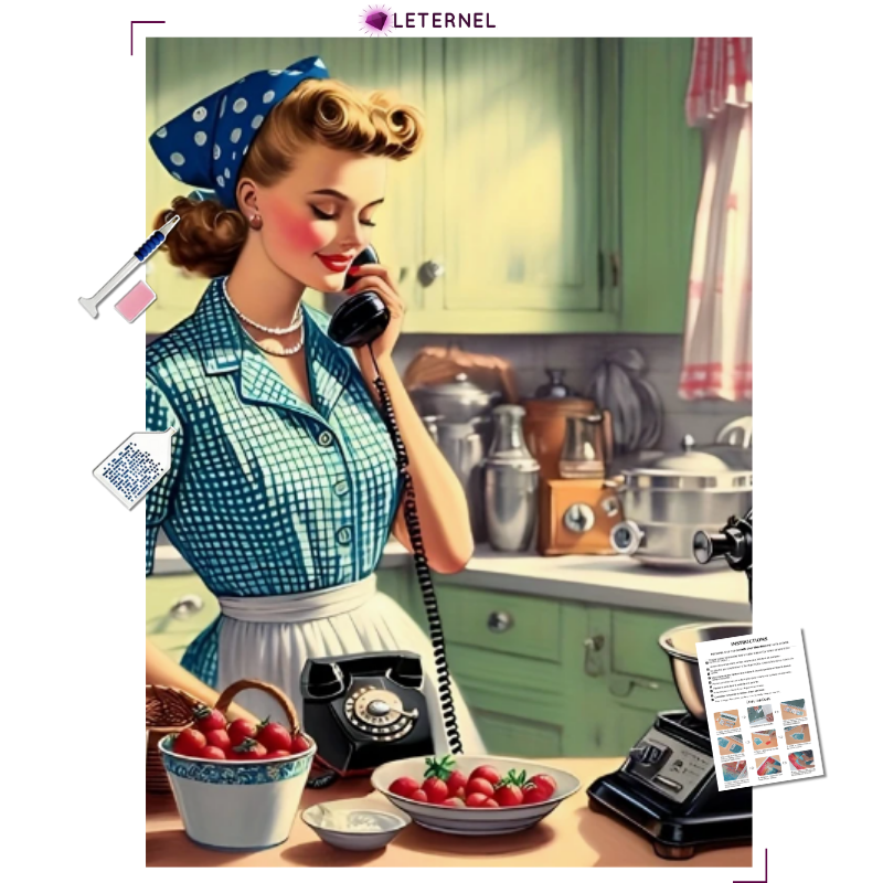 Broderie Diamant - Cuisine vintage