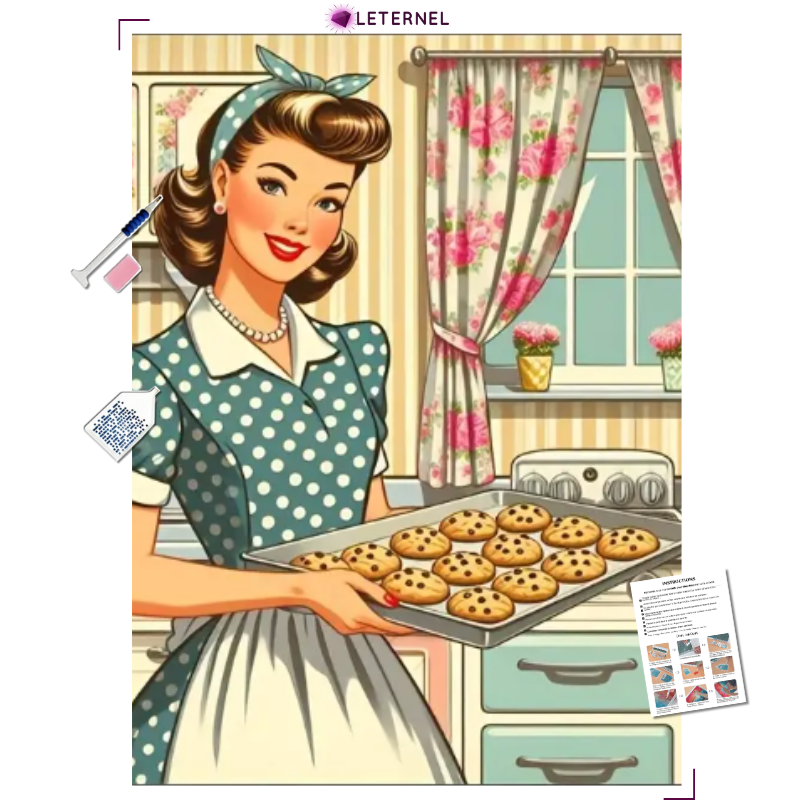 Broderie Diamant - Cuisinière cookie