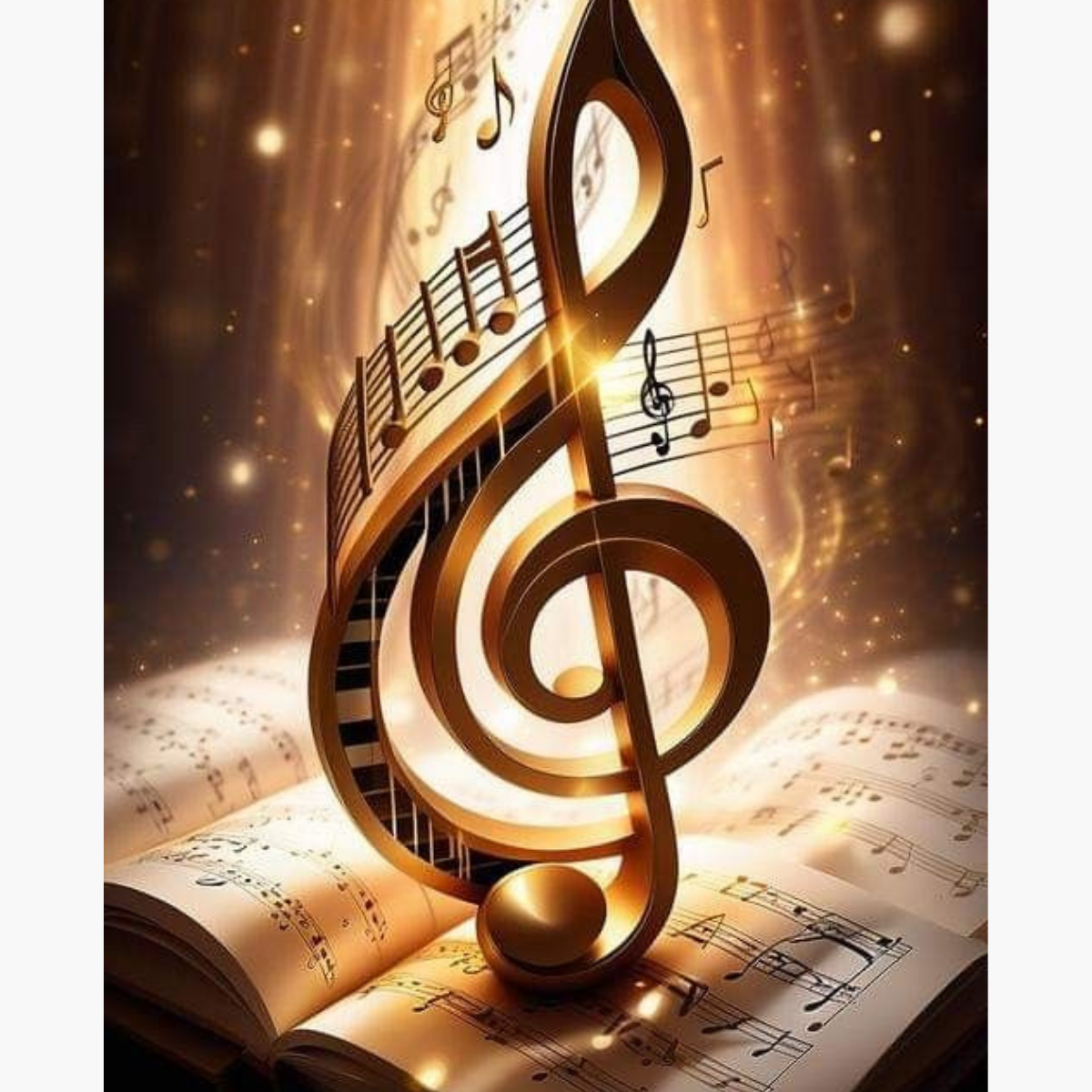 Broderie Diamant - Note de musique