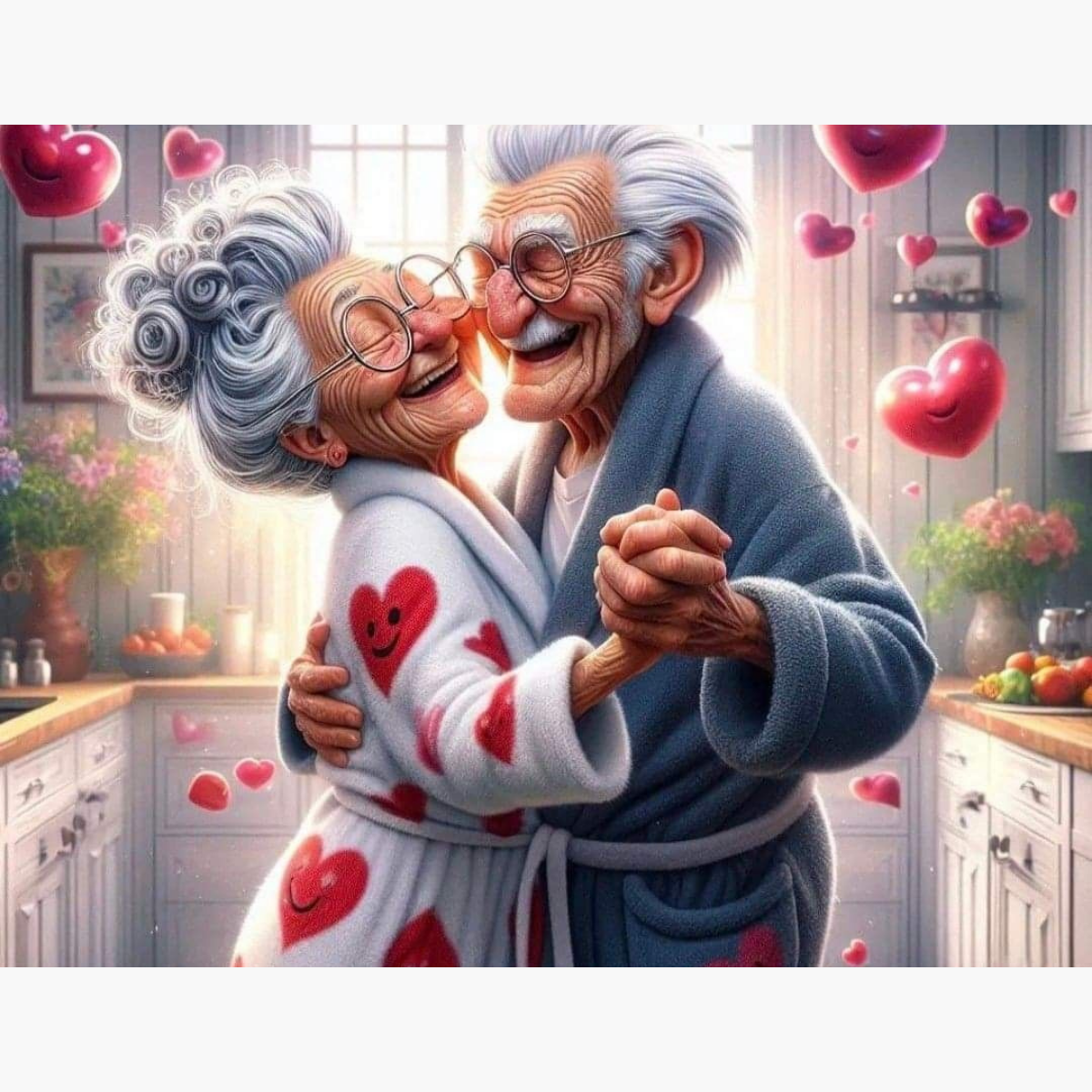 Broderie Diamant - Couple amoureux