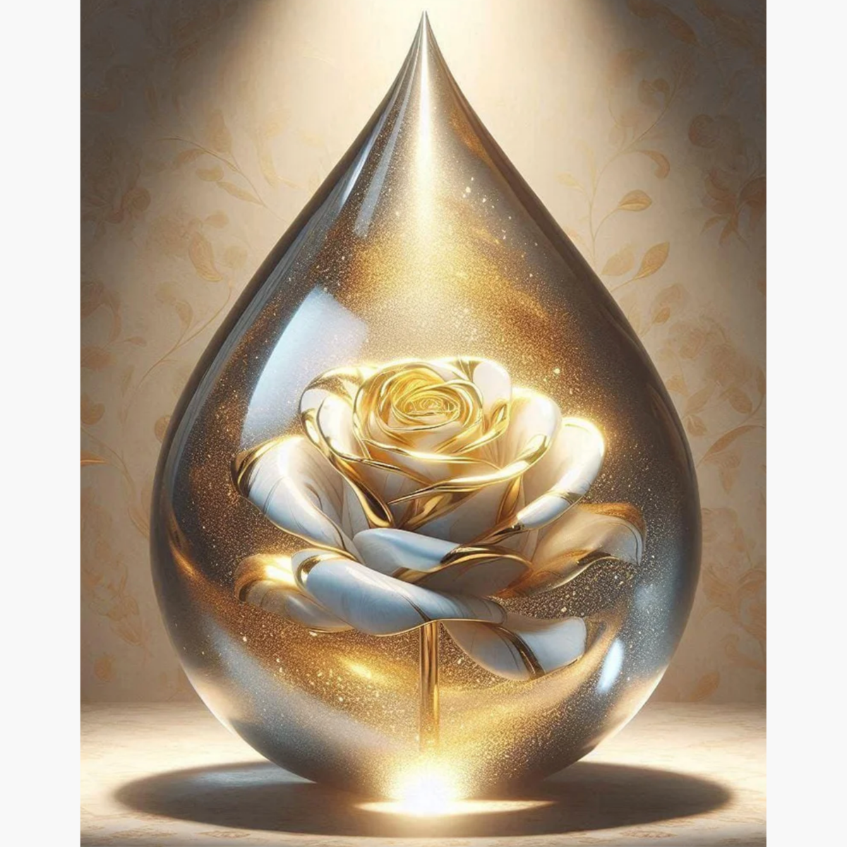 Broderie Diamant - Goutte rose