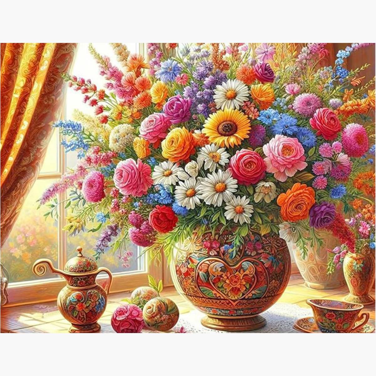 Broderie Diamant - Bouquet grandiose