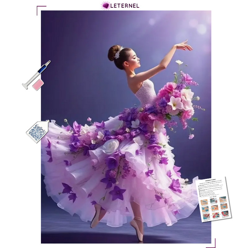 Broderie Diamant - Danseuse Lilas