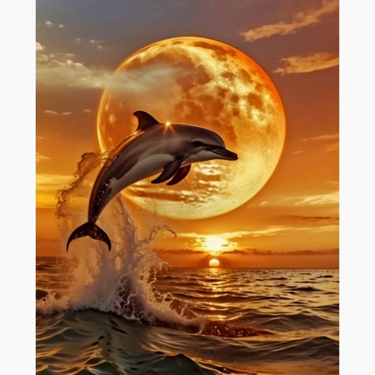 Kit Diamond Painting – Dauphin lune | LETERNEL