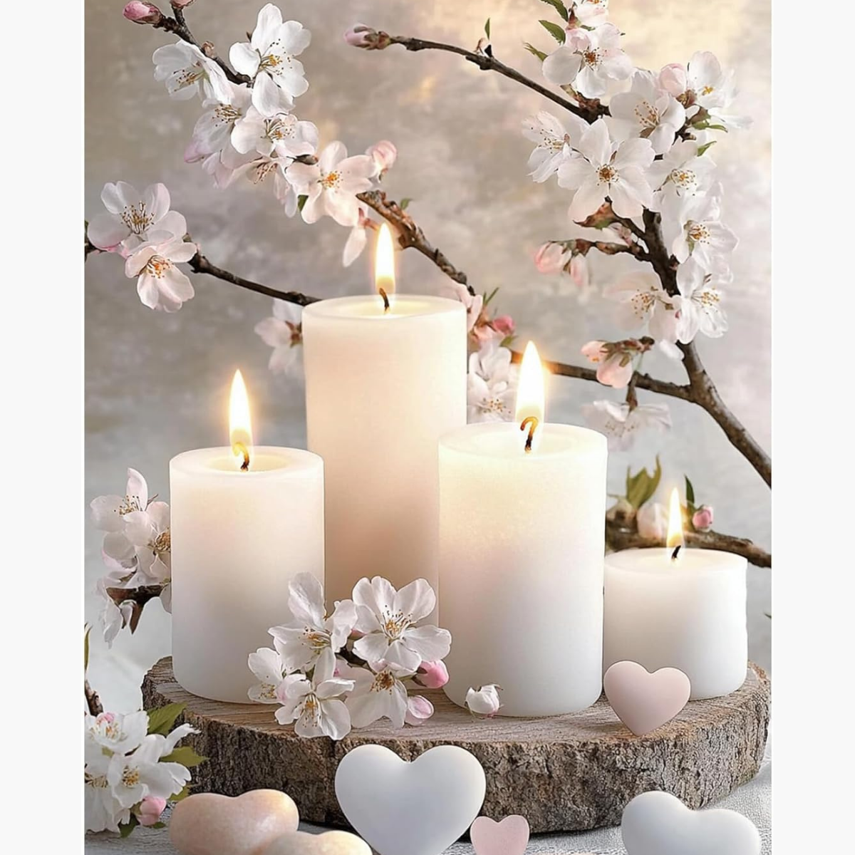 Broderie Diamant - Déco blanche