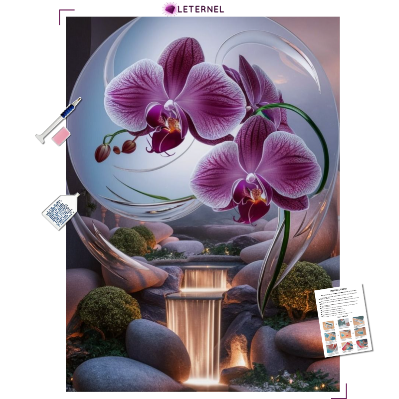 Broderie Diamant - Déco orchidées