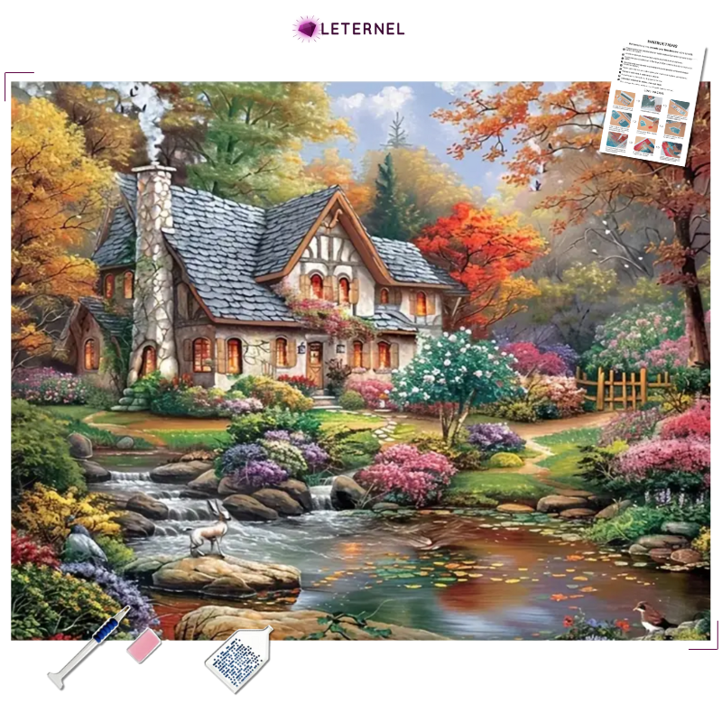 Broderie Diamant - Demeure rustique