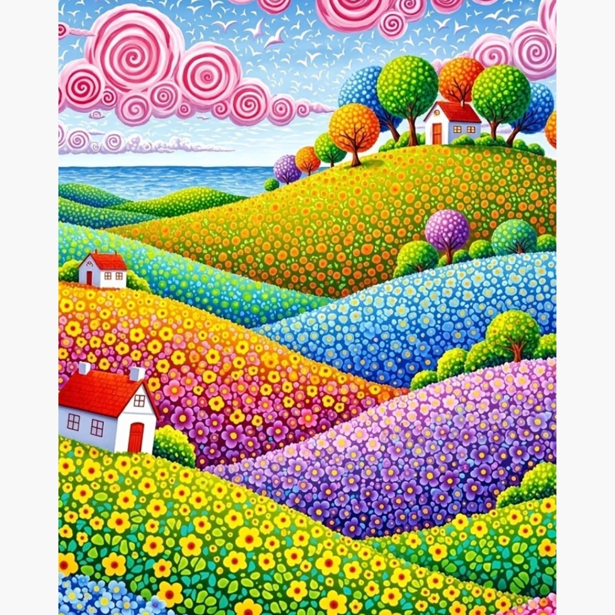 Broderie Diamant - Dessin vallée