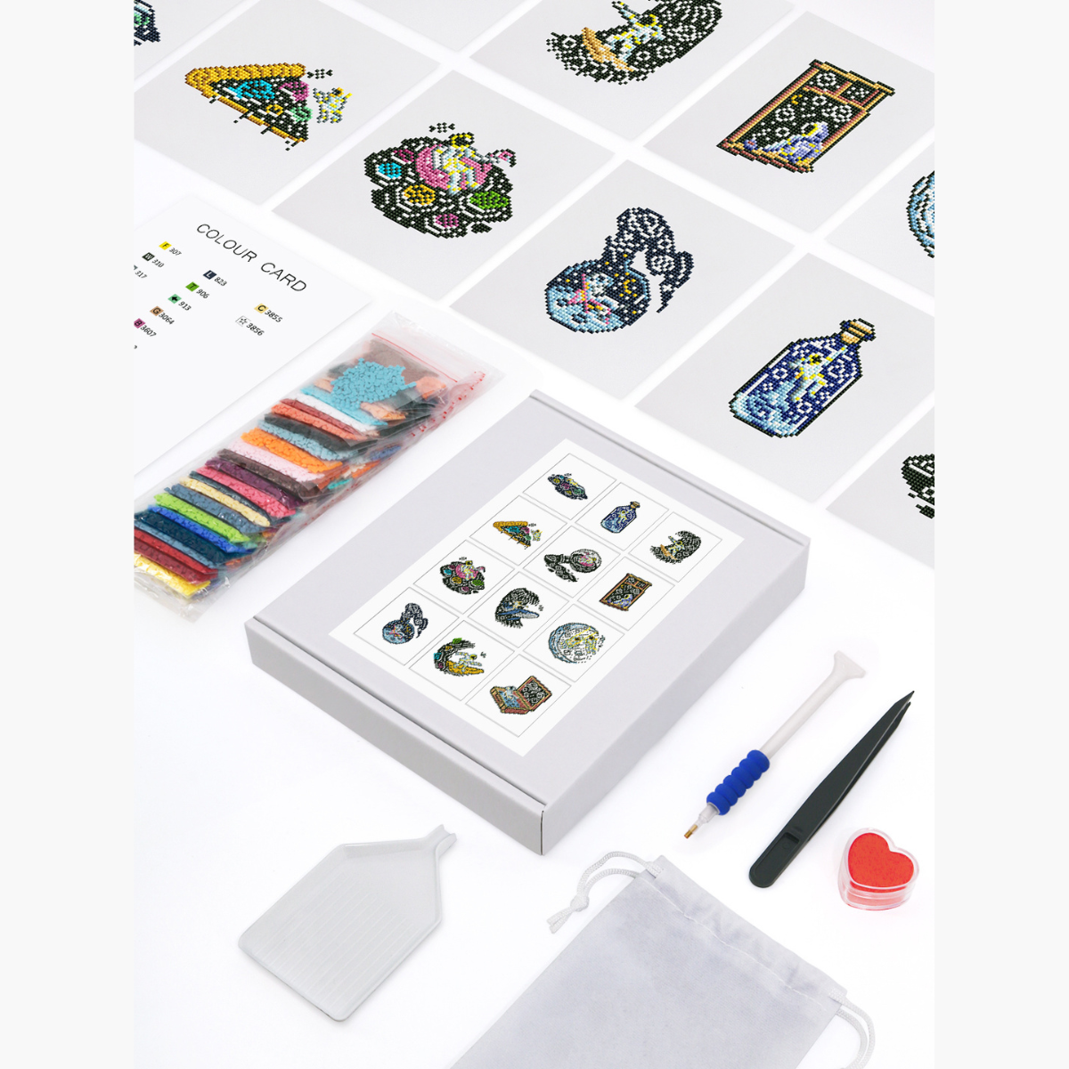 Mini broderie diamant x12 - Divers