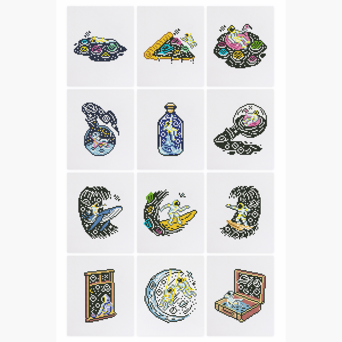 Mini broderie diamant x12 - Divers