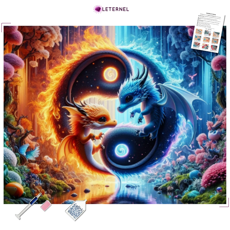 Broderie Diamant - Dragon Yin Yang
