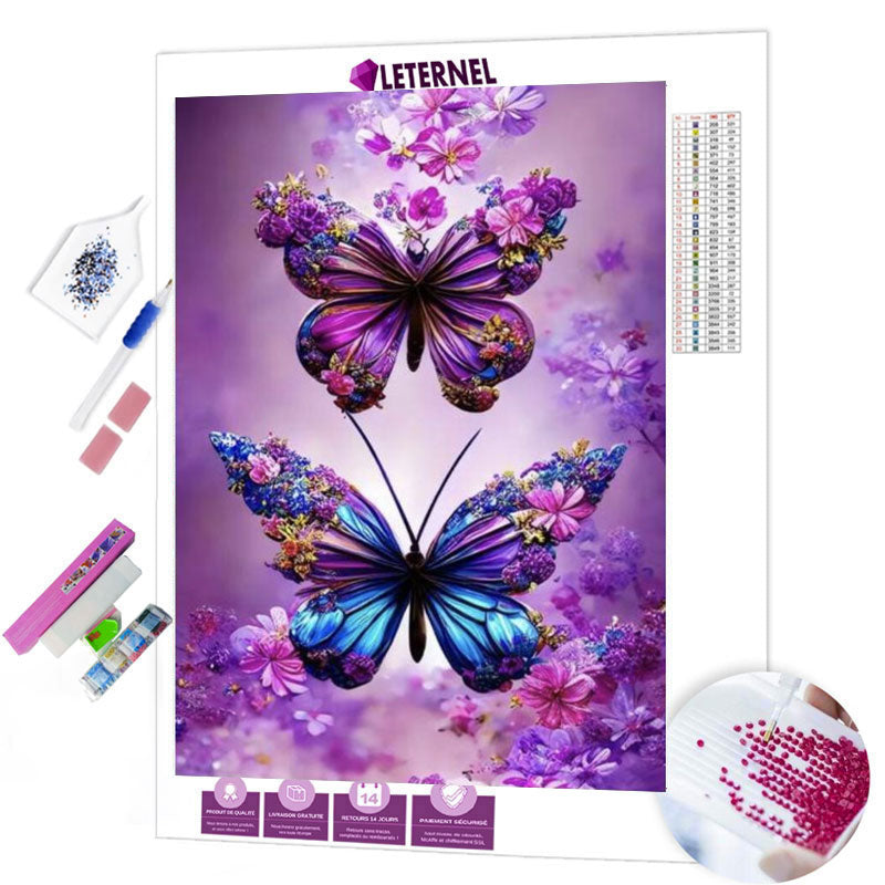 Broderie Diamant - Duo de papillons