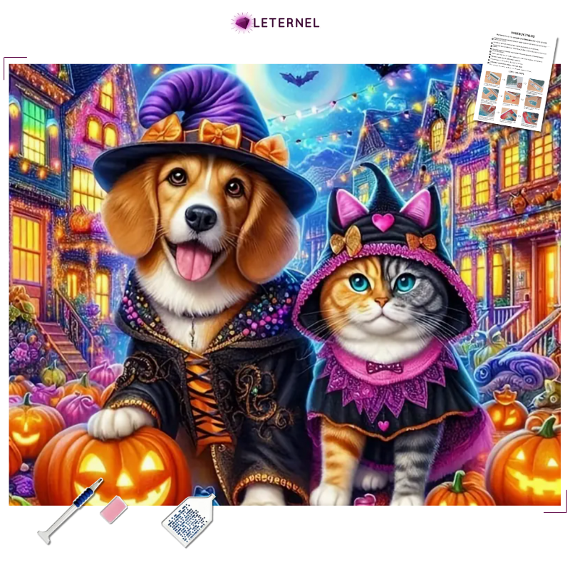 Broderie Diamant - Duo d'Halloween