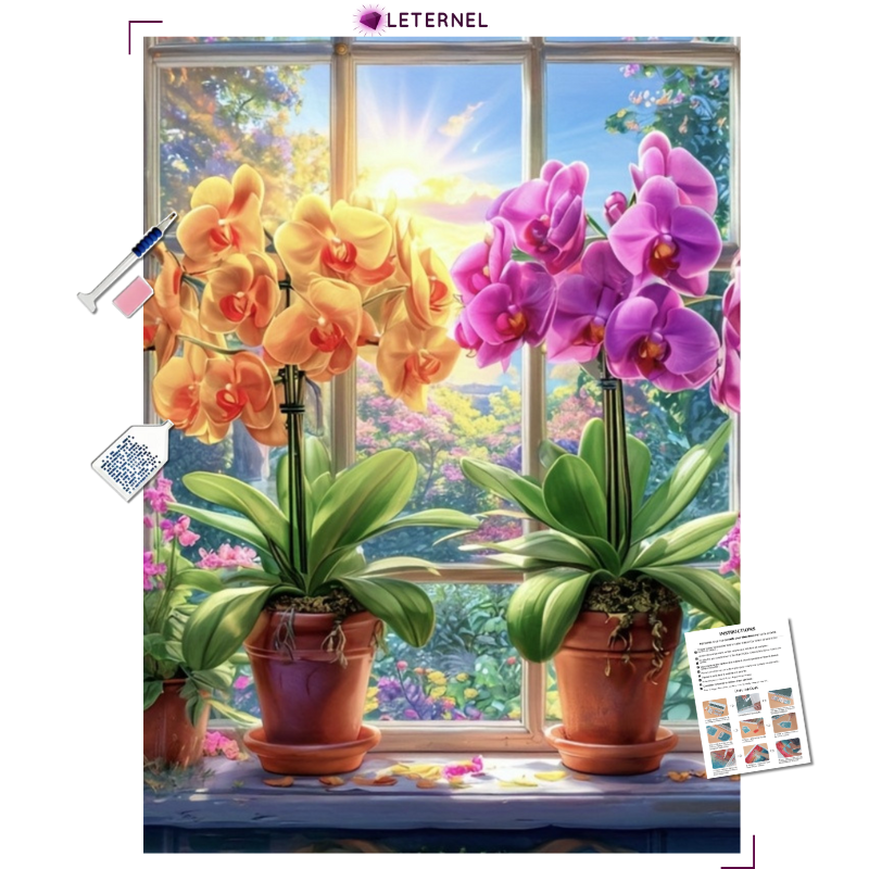 Broderie Diamant - Duo plantes