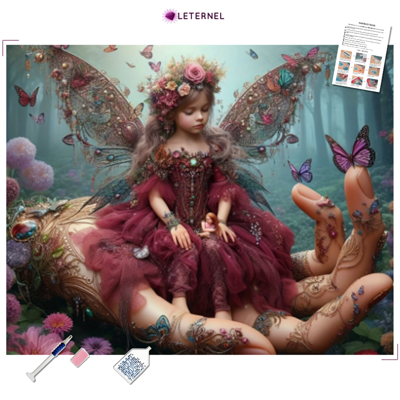 Broderie Diamant - Elfe main