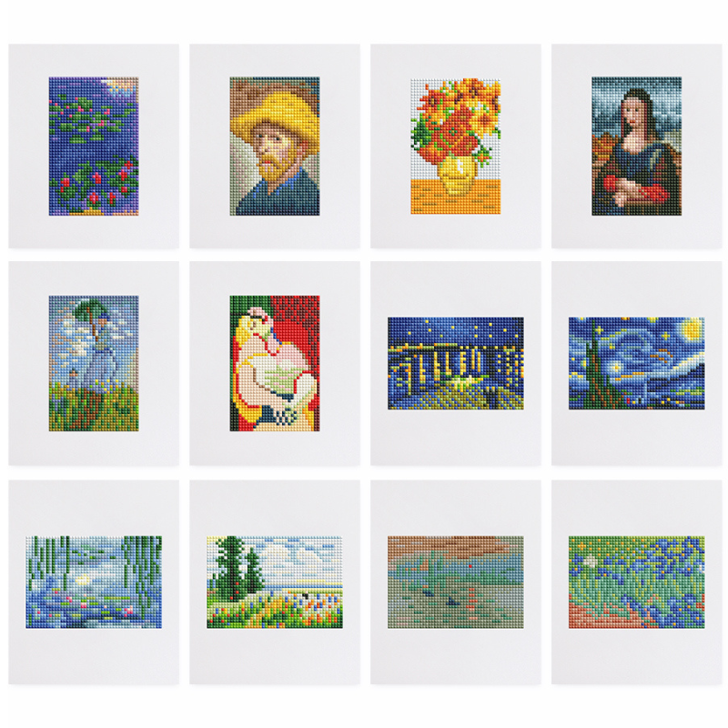 Mini broderie diamant x12 - Peintures célèbres