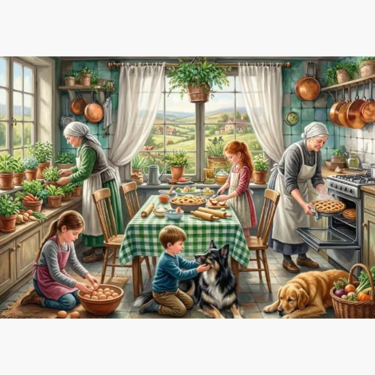 Broderie Diamant - Famille campagne