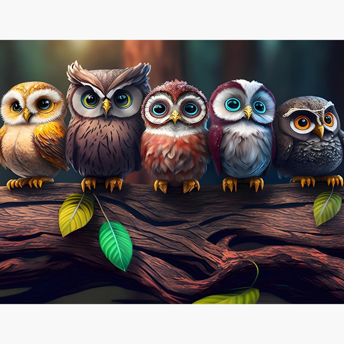 Kit Diamond Painting – Famille hiboux | LETERNEL