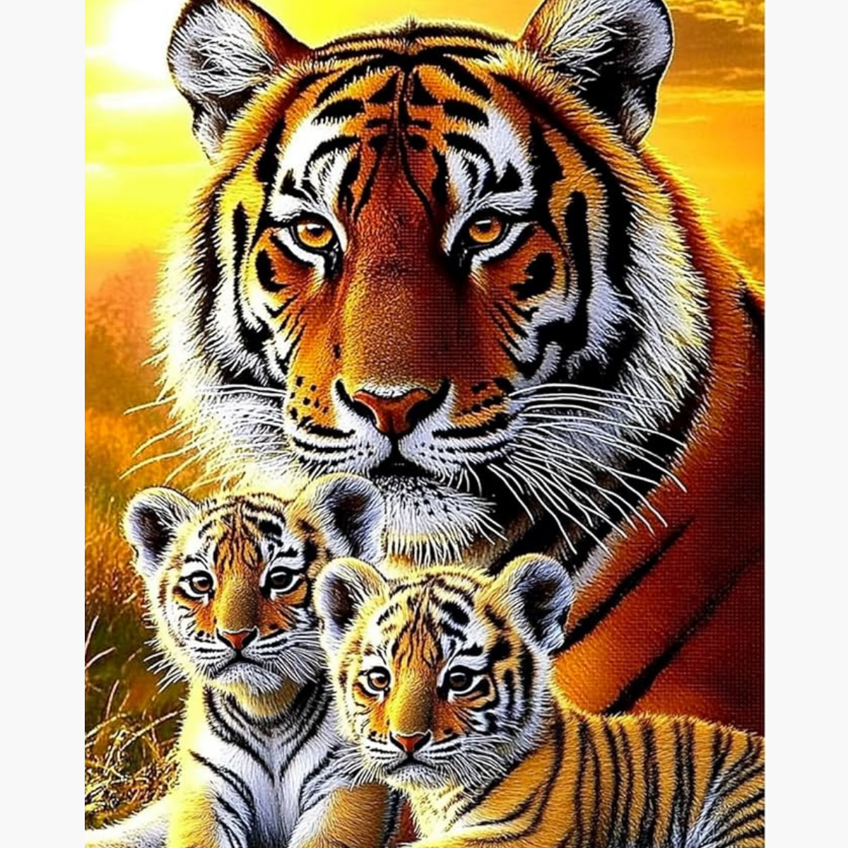 Broderie Diamant Famille tigres – Kit complet broderie diamant | LETERNEL