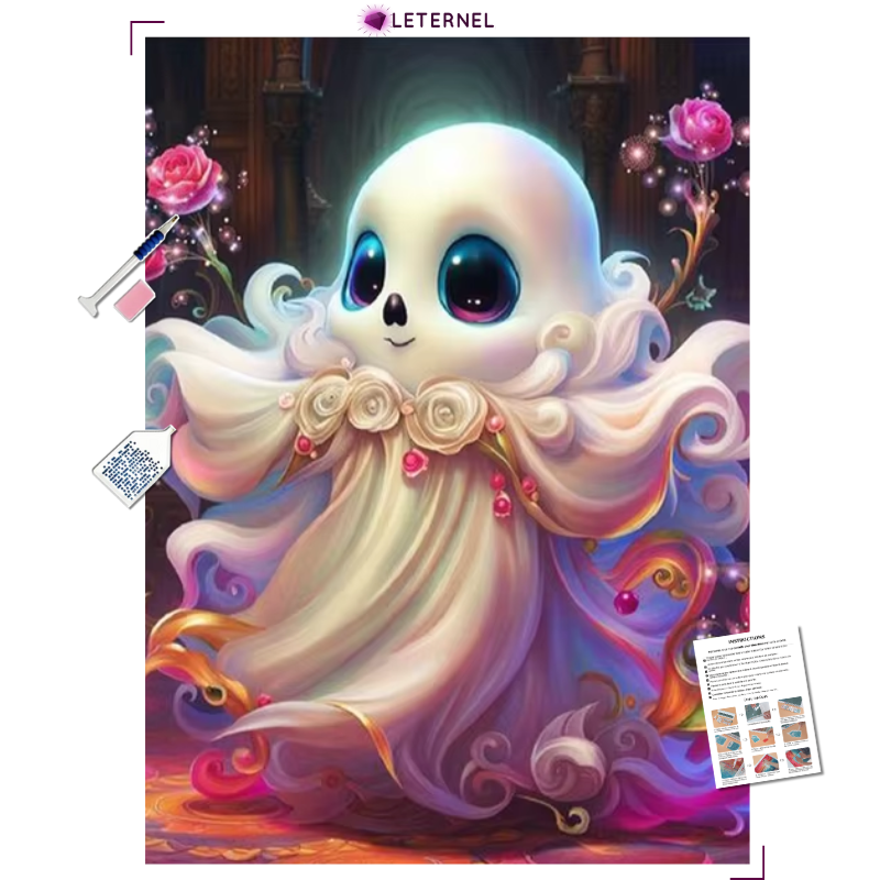 Broderie Diamant - Fantôme roses