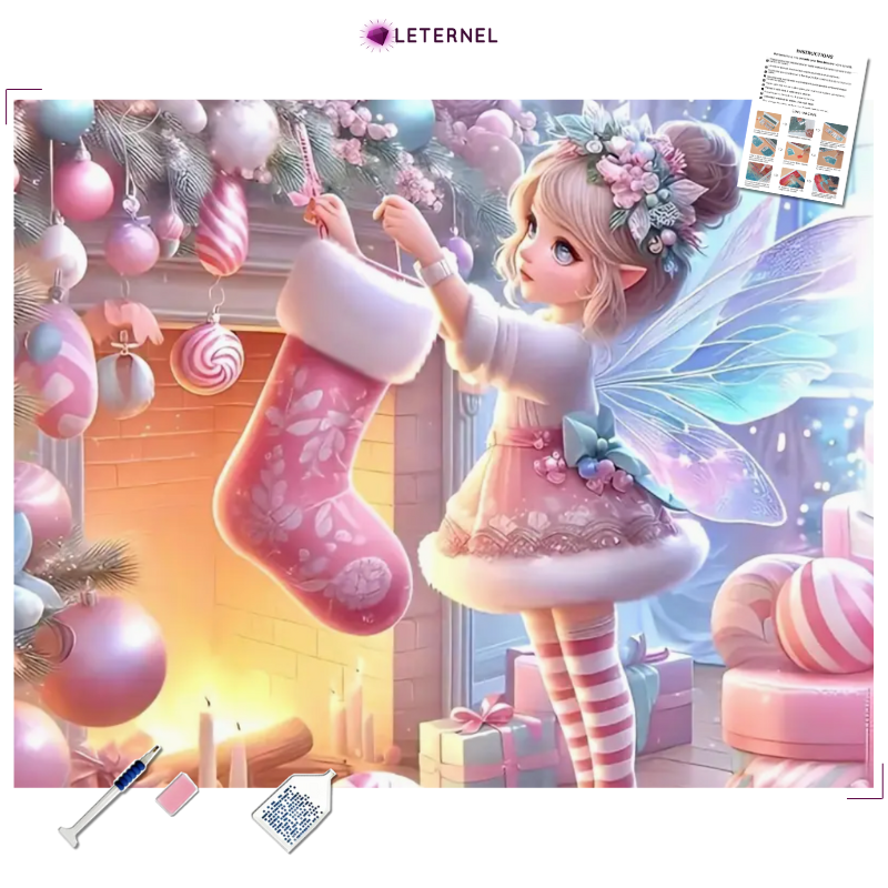 Broderie Diamant - Fée chaussette