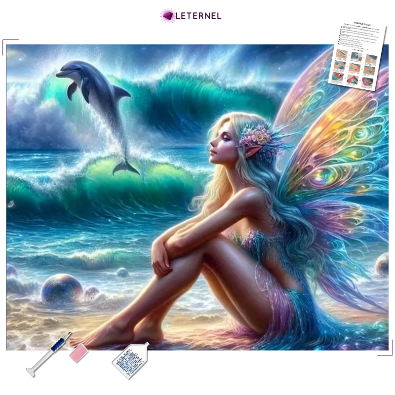 Broderie Diamant - Fée dauphin