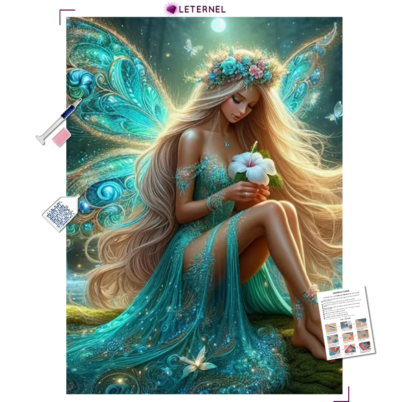 Broderie Diamant - Fée Orchidée