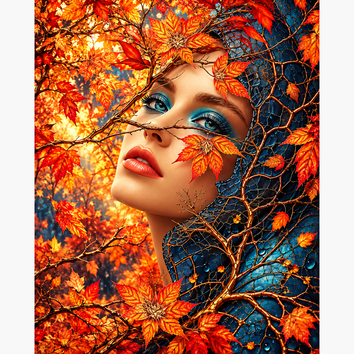 Broderie Diamant - Femme automne