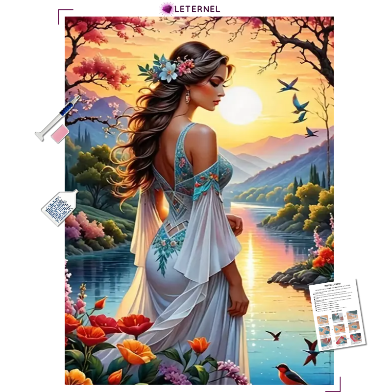 Broderie Diamant - Femme montagne