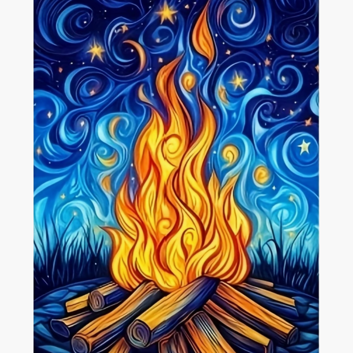 Broderie Diamant Feu de bois – Kit complet broderie diamant | LETERNEL