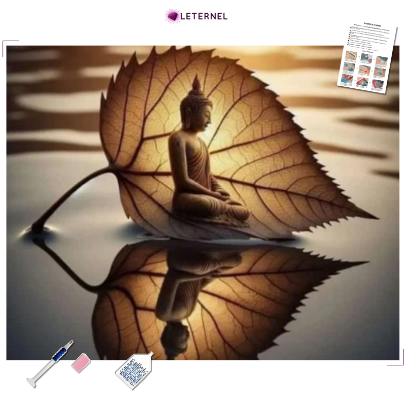 Broderie Diamant - Feuille Bouddha