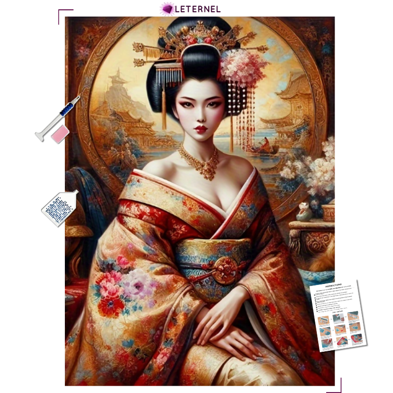 Broderie Diamant - Geisha impérial