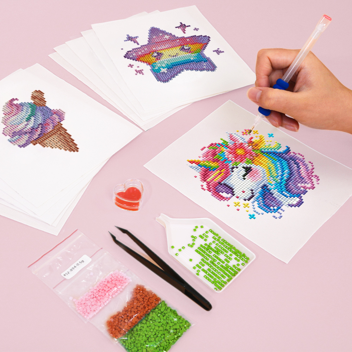 Mini broderie diamant x12 - Girly