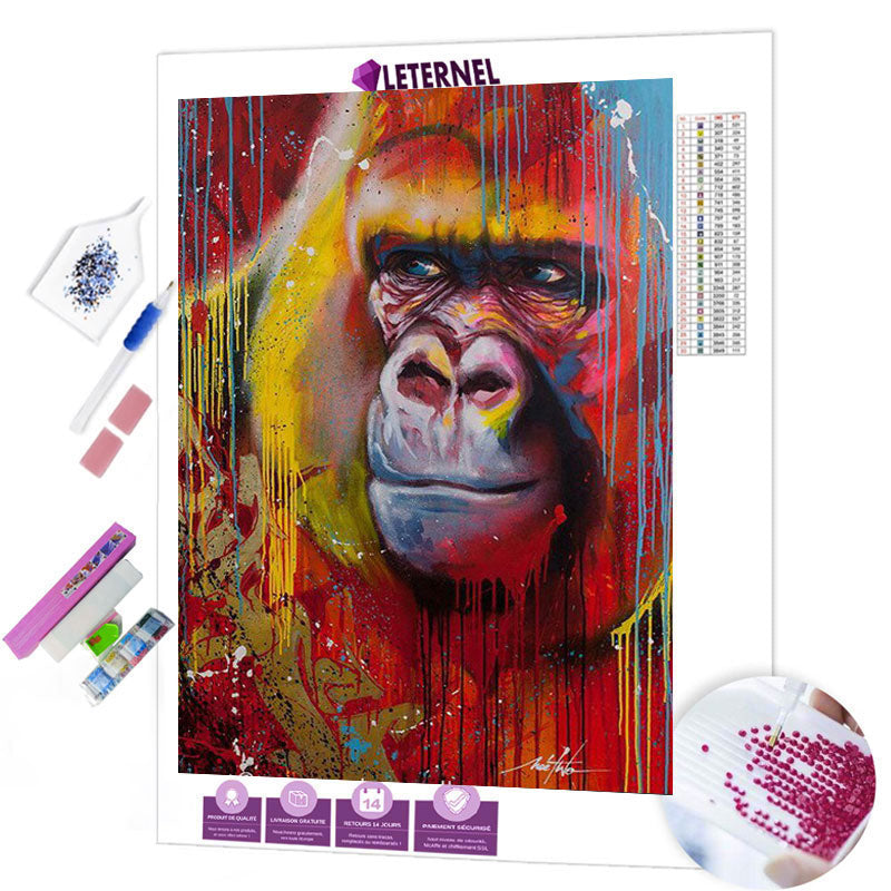 Broderie Diamant - Graffiti gorille