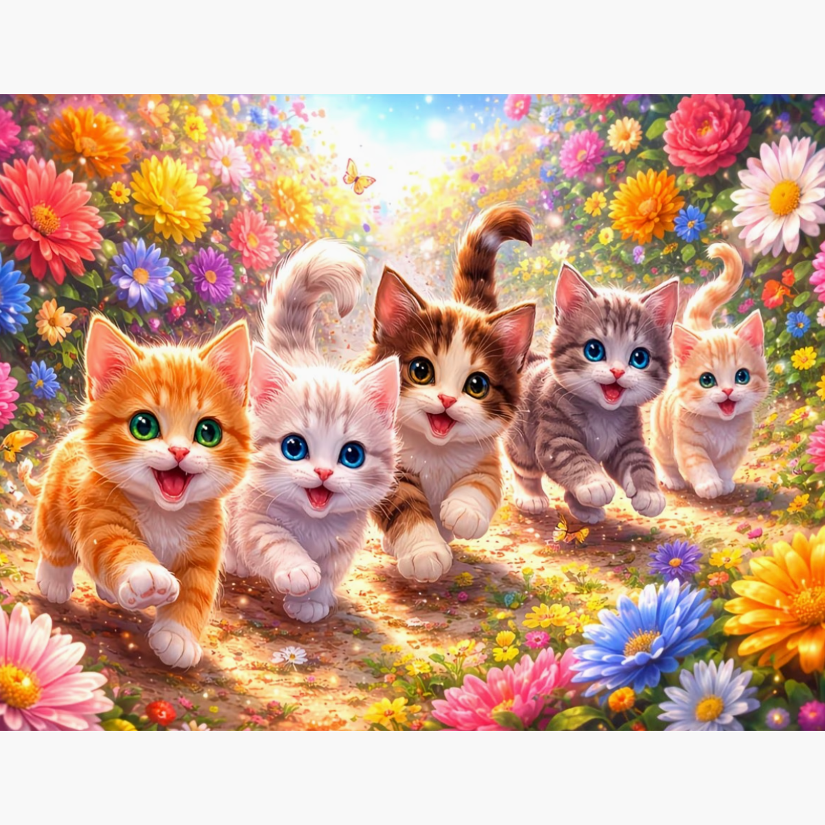 Broderie Diamant - Groupe chatons
