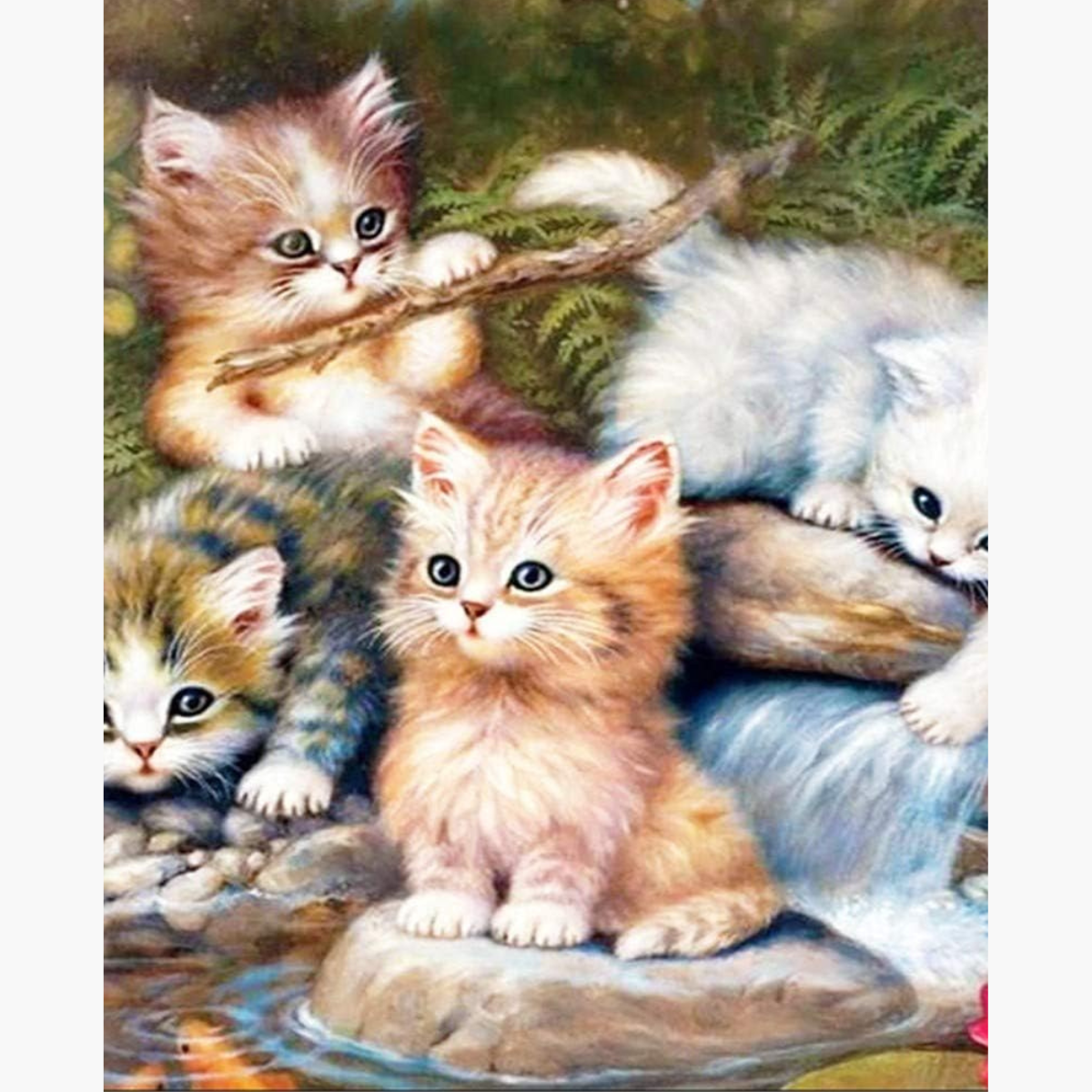 Broderie Diamant - Groupe chatons