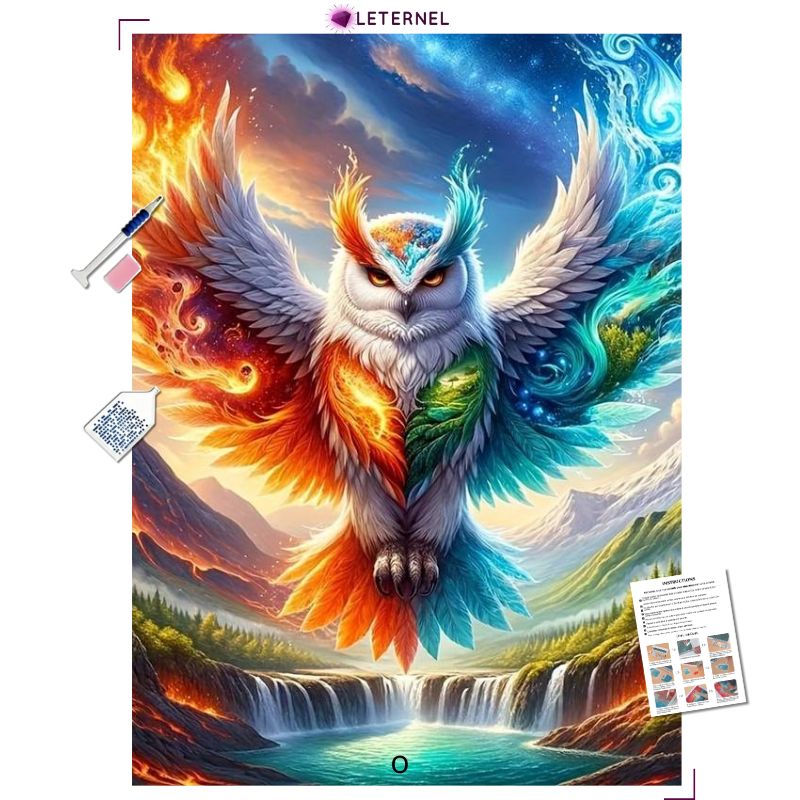 Broderie Diamant - Hibou éléments