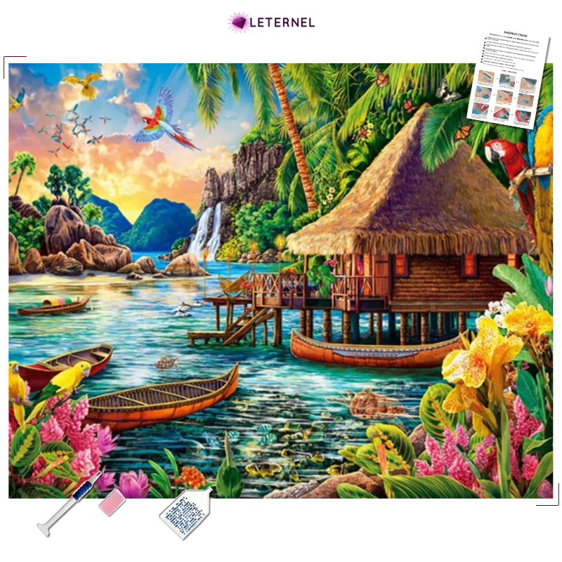 Broderie Diamant - Ile de rêve