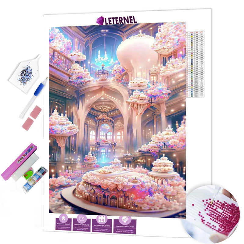 Broderie Diamant - Intérieur floral