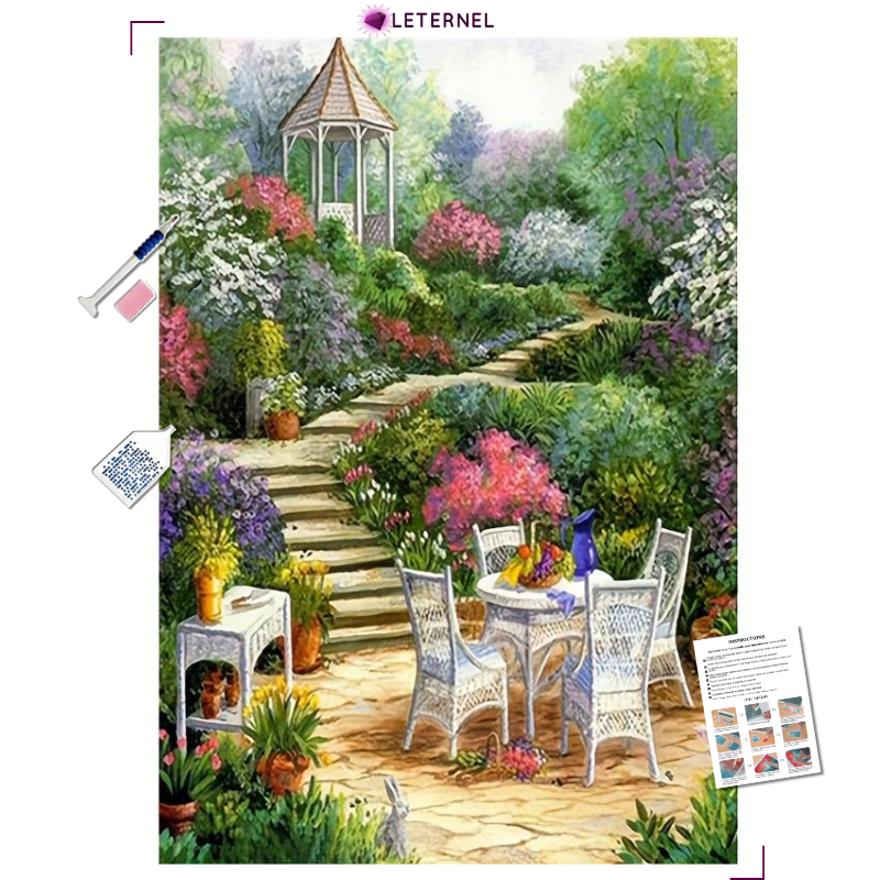 Broderie Diamant - Jardin paisible