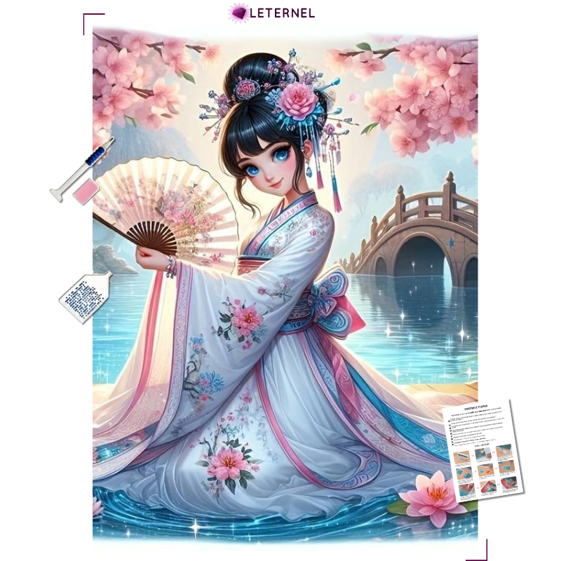 Broderie Diamant - Jeune Geisha