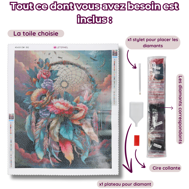 Broderie Diamant - Hibou fantastique