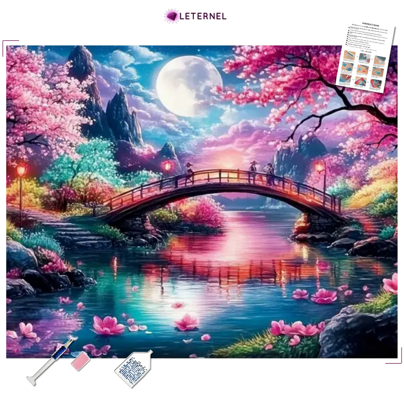 Broderie Diamant - Lac féerique