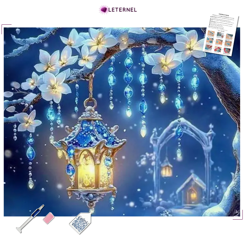 Broderie Diamant - Lanterne branche