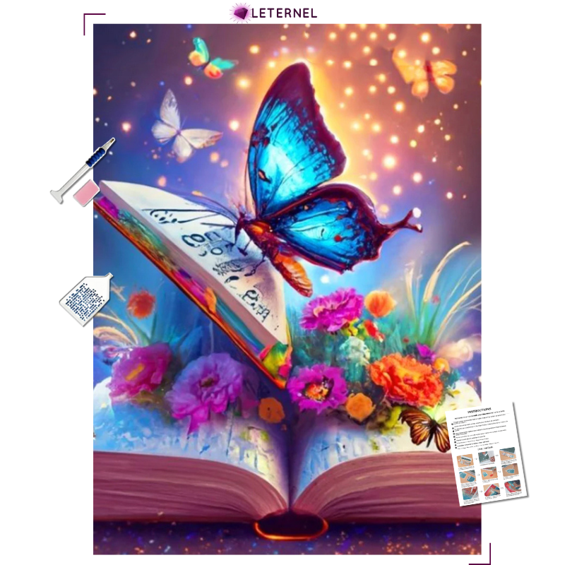 Broderie Diamant - Livre papillons